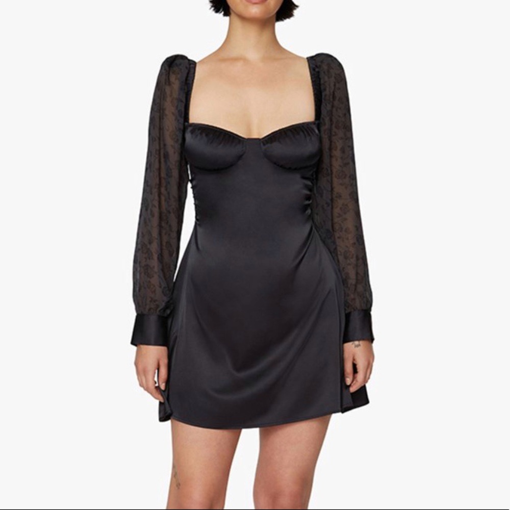 Danielle Bernstein puff sleeve mini dress